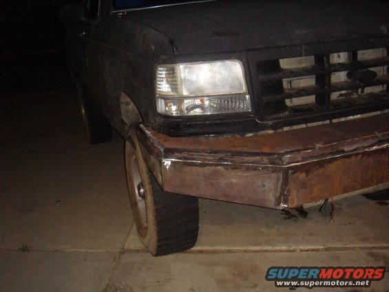 1992 Ford Bronco front with custom metal bumper and grille