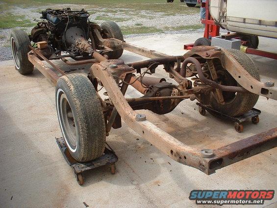 1967 Ford Galaxie chassis with engine and drivetrain