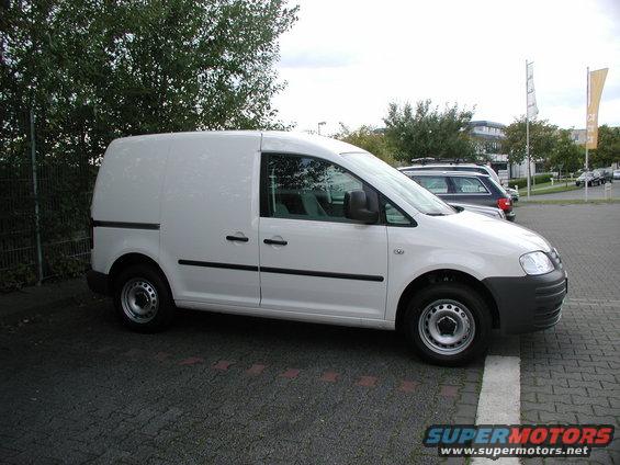 White panel van side view