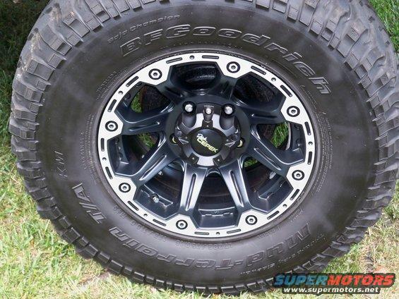 Black multi-spoke wheel with BFGoodrich Mud-Terrain T/A tires