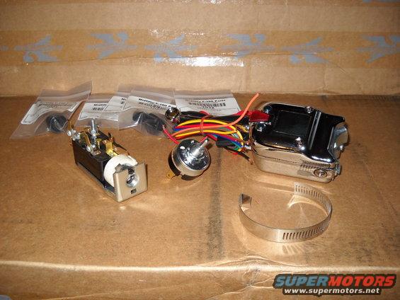 54-build--9142010-002.jpg Since I haven't been able to work on my 54 I've just been collecting parts as I can afford them.

Last month I ordered the wiper & headlight switch & parts and turn signal assembly from Mid Fifty's. I received everything but the insert nut for the headlight switch which is on back order.

