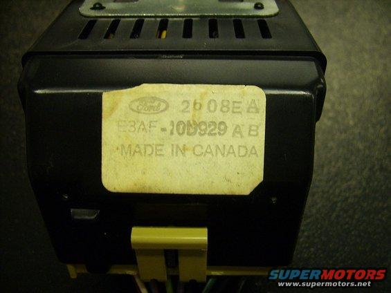 Ford electronic control module with label showing part number E3AF-10D929 AB and "MADE IN CANADA"