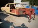 1964 Ford Fairlane - Body shell of a 1964 Ford Fairlane undergoing restoration, stripped down and on stands.