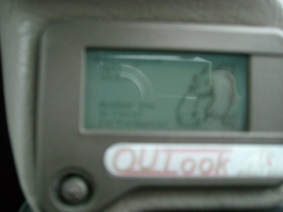 Bully Dog Outlook monitor screen showing a gauge and some text