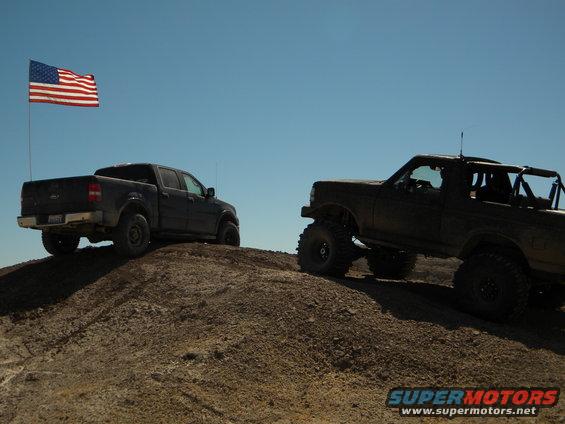 1992 Ford Bronco with lifted suspension and off-road tires