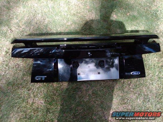 Black 2002 Ford Mustang GT trunk lid with spoiler and GT badge