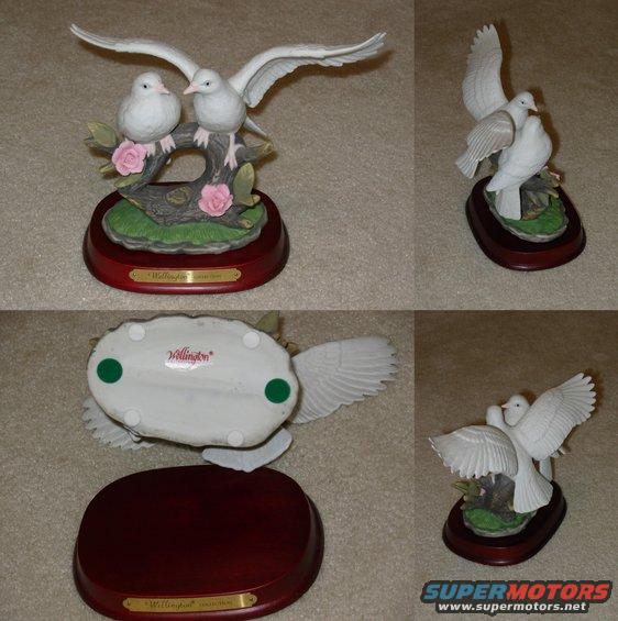 doves5x85wllgtn.jpg Doves 5"H x 8.5"W Wellington Collection on wood platform
