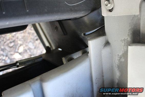 A total of 5 bolts mount on each side mount the 5038 brackets to the bumper reinforcement.