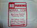 1992 Ford Mustang - T-shirt graphic displays a 'No Parking' sign for NDRRA.COM, specifying drag radial parking.