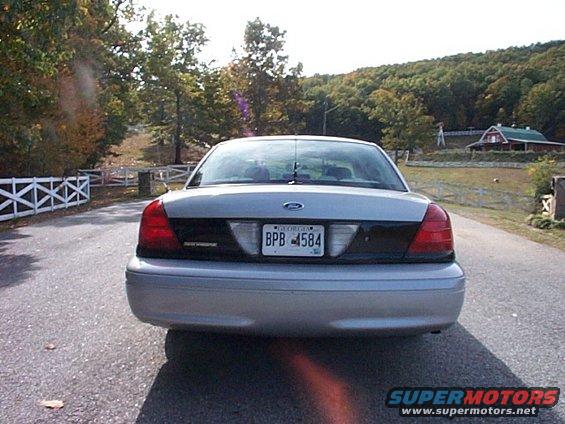 Silver Ford Crown Victoria rear view, Georgia license plate BPB 4584