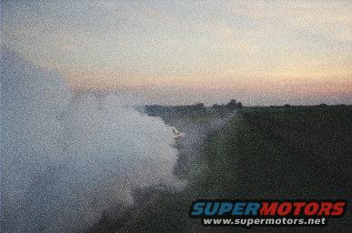 Burnout - Nice puff of smoke as I let off the brakes and pull away.