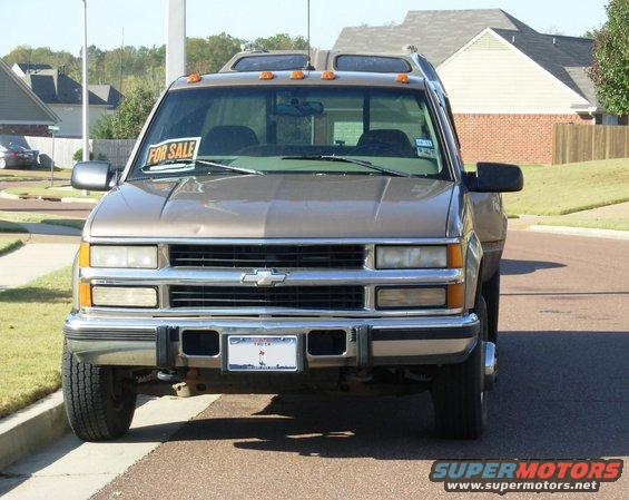 02front.jpg SOLD
1997 Chevy K3500 Silverado 205Kmi 4WD 1-ton dually

E-mail me thru my profile here or search CraigsList Memphis.
NEVER WRECKED - NO MAJOR REPAIRS
Most service was done at the dealership.
- 6.5L TurboDiesel (no smoke/leaks/rattles/squeaks)
- 4L80-E
- 4.10 PosiTrac
- Light Autumnwood (camper matches)
- tilt cruise cassette PW/PL/PM/RKE
- leather steering wheel & shifter
- autodimming compass RV mirror
- single 34 gal tank
- dual 105A alternators
- new Curt Class V hitch receiver 
- factory skid plates (no scars)
- 7 Michelin X-Radials LT225/75R16
- 2 new batteries 2012 with stainless studded terminals

New Dorman LLT FSD 2013
Reman HydroBoost 2012
New injection pump 2010
New drivebelt 2010
New driver's inside door handle 2012
Trans flush 2010
New rear brake cylinders & shoes, axle seals 2010
New A/C compressor
New master cylinder 2009
New vacuum pump 2005
Ball joints & pitman arm 2004