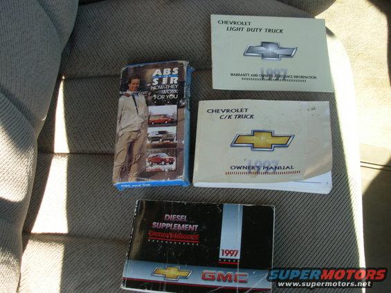 30manuals.jpg SOLD
1997 Chevy K3500 Silverado 205Kmi 4WD 1-ton dually

E-mail me thru my profile here or search CraigsList Memphis.
NEVER WRECKED - NO MAJOR REPAIRS
Most service was done at the dealership.
- 6.5L TurboDiesel (no smoke/leaks/rattles/squeaks)
- 4L80-E
- 4.10 PosiTrac
- Light Autumnwood (camper matches)
- tilt cruise cassette PW/PL/PM/RKE
- leather steering wheel & shifter
- autodimming compass RV mirror
- single 34 gal tank
- new Curt Class V hitch receiver 
- factory skid plates (no scars)
- 7 Michelin X-Radials LT225/75R16
- 2 new batteries 2012 with stainless studded terminals

New Dorman LLT FSD 2013
Reman HydroBoost 2012
New injection pump 2010
New drivebelt 2010
New driver's inside door handle 2012
Trans flush 2010
New rear brake cylinders & shoes, axle seals 2010
New A/C compressor
New master cylinder 2009
New vacuum pump 2005
Ball joints & pitman arm 2004