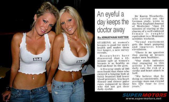 Two women in white tank tops with 'SbB' logo and jeans