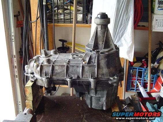 Transfer case on workbench