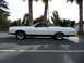 1973 Ford Ranchero - A white 1973 Ford Ranchero is seen from the side, parked between palm trees.