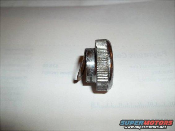 Chrome knob with ribbed edge and metal clip