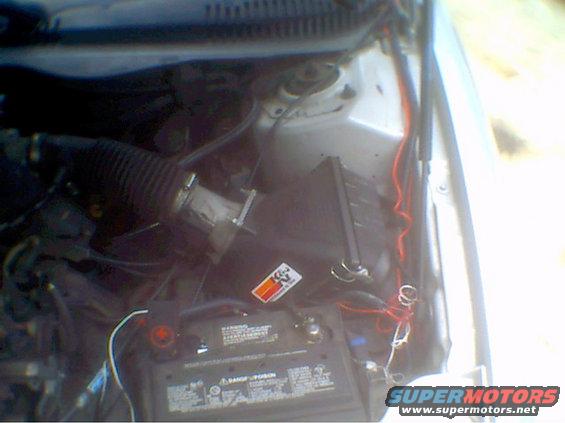 Here's just my standard airbox that I kept so if someone just pops the hood it looks like it just has a K&N, which helps out when you "aren't allowed" to modify your car....