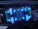 2003 Ford Crown Victoria - Close-up of a circuit board with multiple blue LEDs illuminated and white switches.