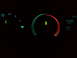 2003 Ford Crown Victoria - Climate control panel with illuminated settings for fan speed and air conditioning modes.