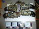 1978 Honda GL1000 - A set of four carburetors is laid out with carburetor repair kits underneath.