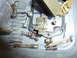 1978 Honda GL1000 - Disassembled carburetor parts laid out for cleaning or repair.