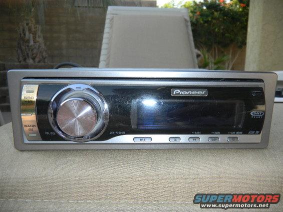 Pioneer car stereo with large volume knob and digital display