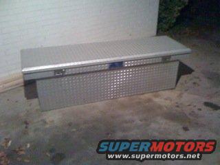 Aluminum truck tool box with diamond plate lid and sides
