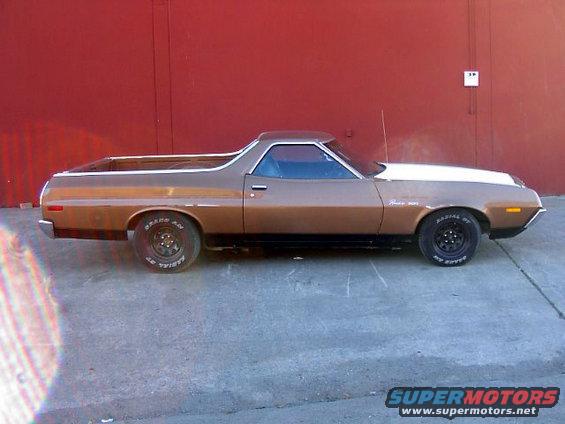 1972 Ford Ranchero parked outside, side view