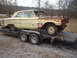 1963 Ford Galaxie - A weathered 1963 Ford Galaxie sedan is seen being transported on a trailer.