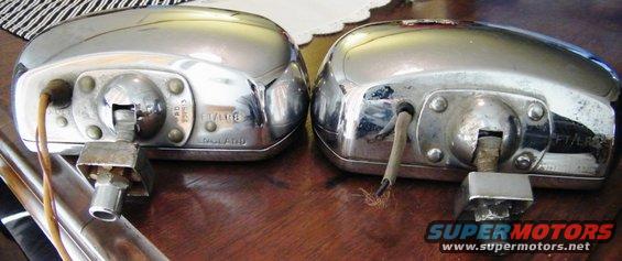 Pair of chrome fog lights with 'ENGLAND' and 'FT/L/R' text visible
