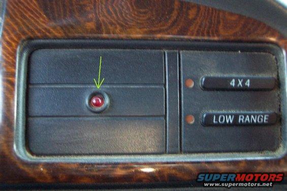 1995 Ford Bronco interior dashboard with 4x4 and low range buttons