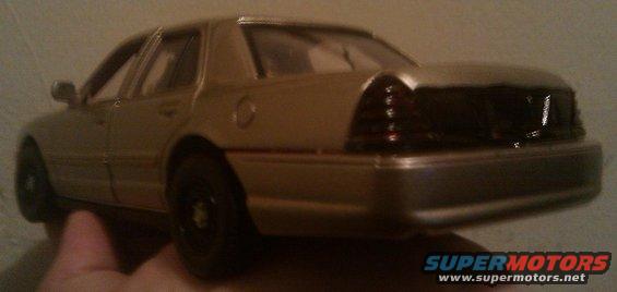 Model car rear view, silver