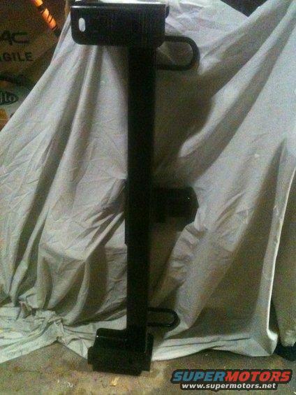 Black front receiver hitch with loop mounts