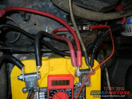 It's only charging at 11.79 volts at idle.