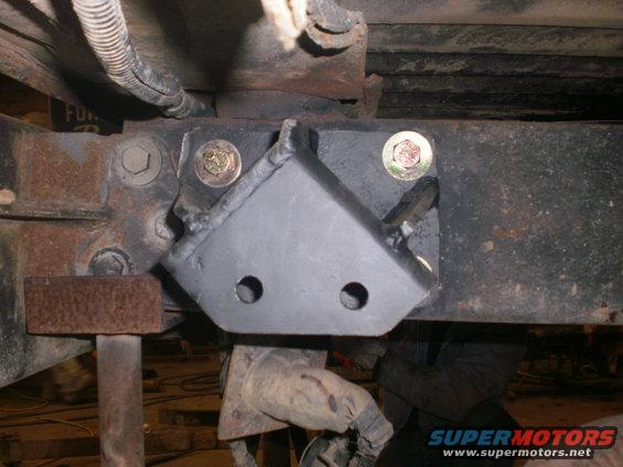 Custom rear axle bracket welded to frame