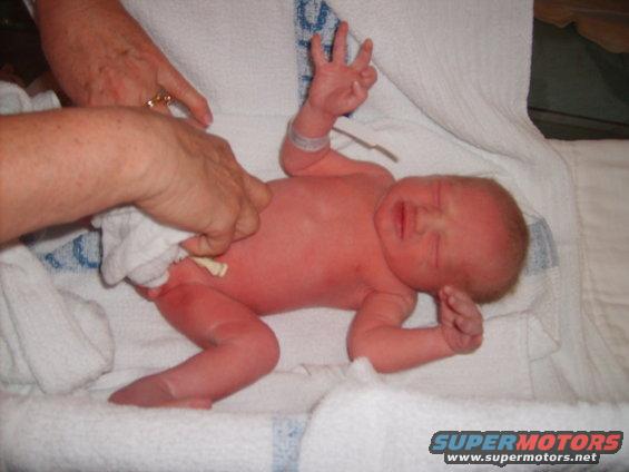 newborn baby on a white blanket
