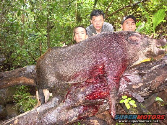 Josh, Chin and friend with their 130 pounder.