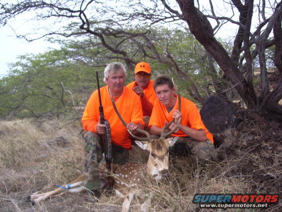 Lani deer with Curt, Richie, and Brandon.