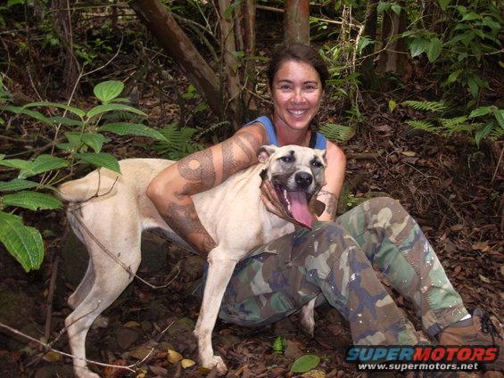 imgp0047.jpg Our friend and Richards girlfriend, Malia Davis, the toughest of the bunch! Seen here hiking with her dog Cricket.