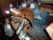 1973 Ford Ranchero - A disassembled steering column assembly is secured in a vise, showing internal components and wiring.