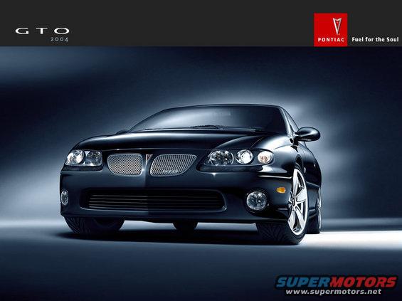 Black 2004 Pontiac GTO front view with GTO badge on grille