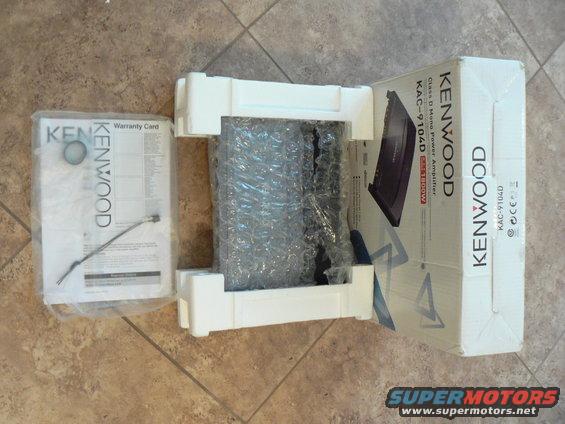 Kenwood KAC-9104D amplifier in box with warranty card