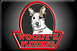 1992 Ford Mustang - Logo for Woody's Plumbing, which includes a dog's head and the company name in red lettering.