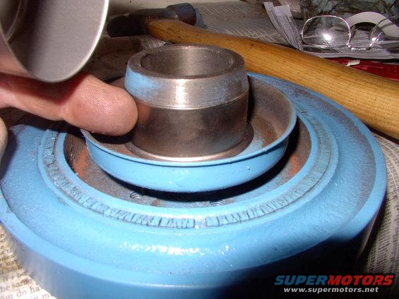Smooth, repaired snout surface for your new TC seal to seal against. 