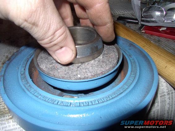 Some people like the felt oil arrester to seat against their oil slinger others don't. 