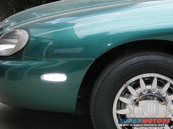 Drive side front fender, after excellent repair by Colorado Coach. Notice also the change to clear side markers.