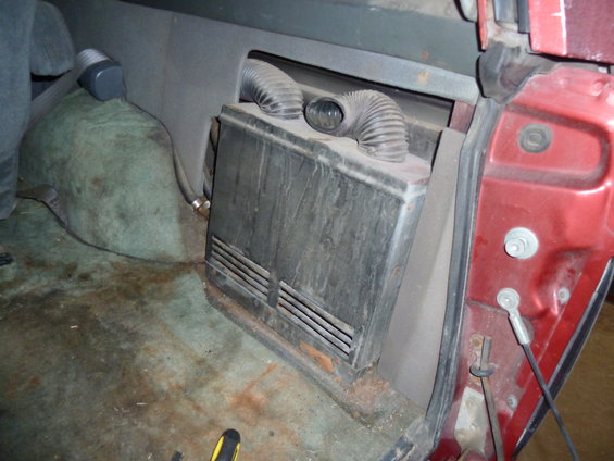 Interior heater unit with flexible ducts