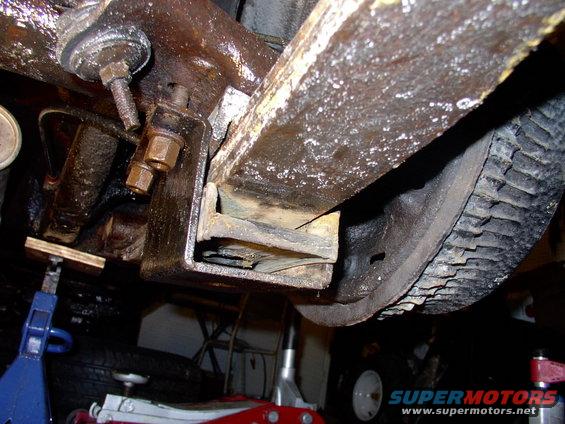 Deteriorated rubber and no locating center left in the rubber