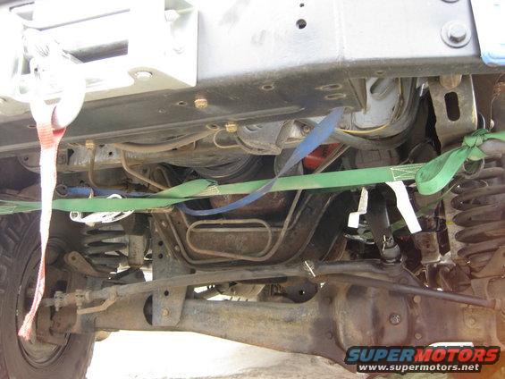 Undercarriage view with winch and green straps